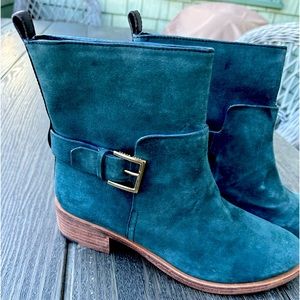 Tory Burch gently used blue suede boots
